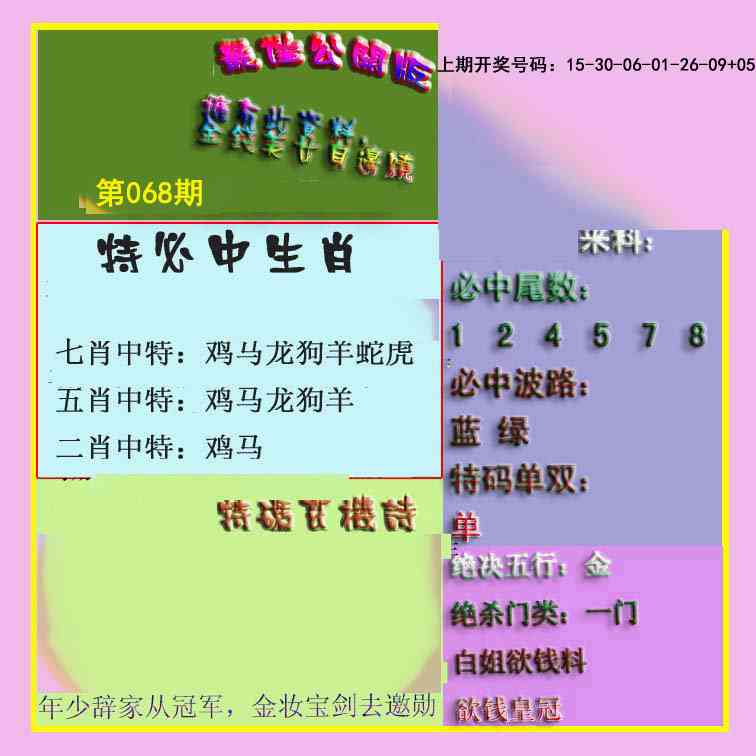 068期波肖门尾最佳公开版[图]