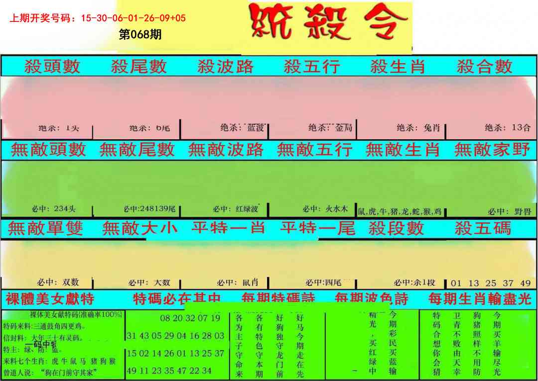 068期统杀令[图]