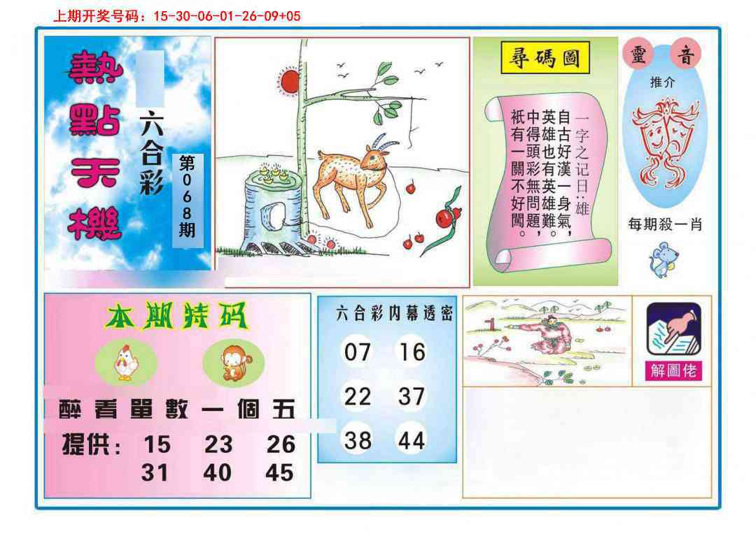 068期热点天机[图]