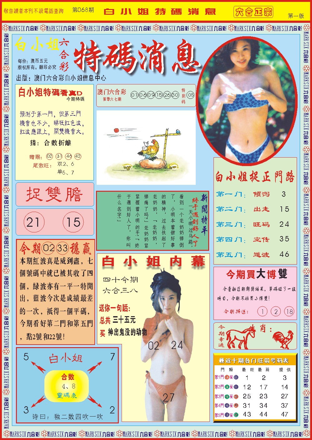 068期白小姐特码消息A[图]