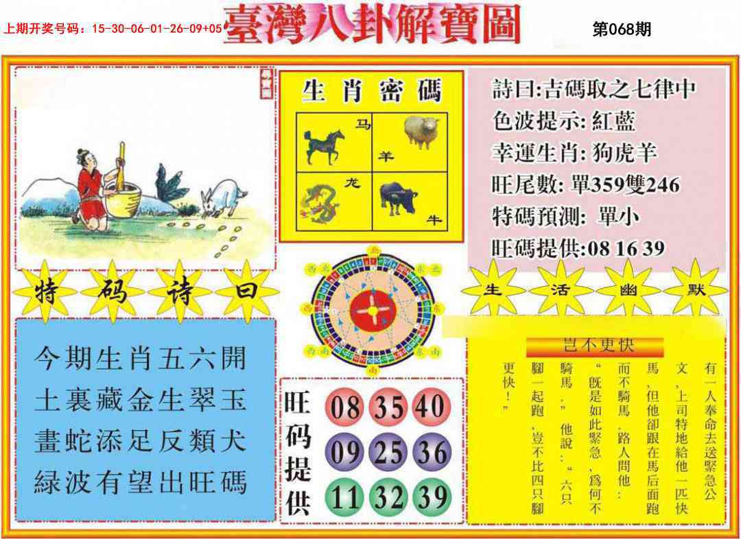 068期台湾八卦解宝图[图]
