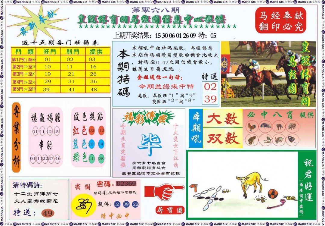 068期体育网马经图[图]