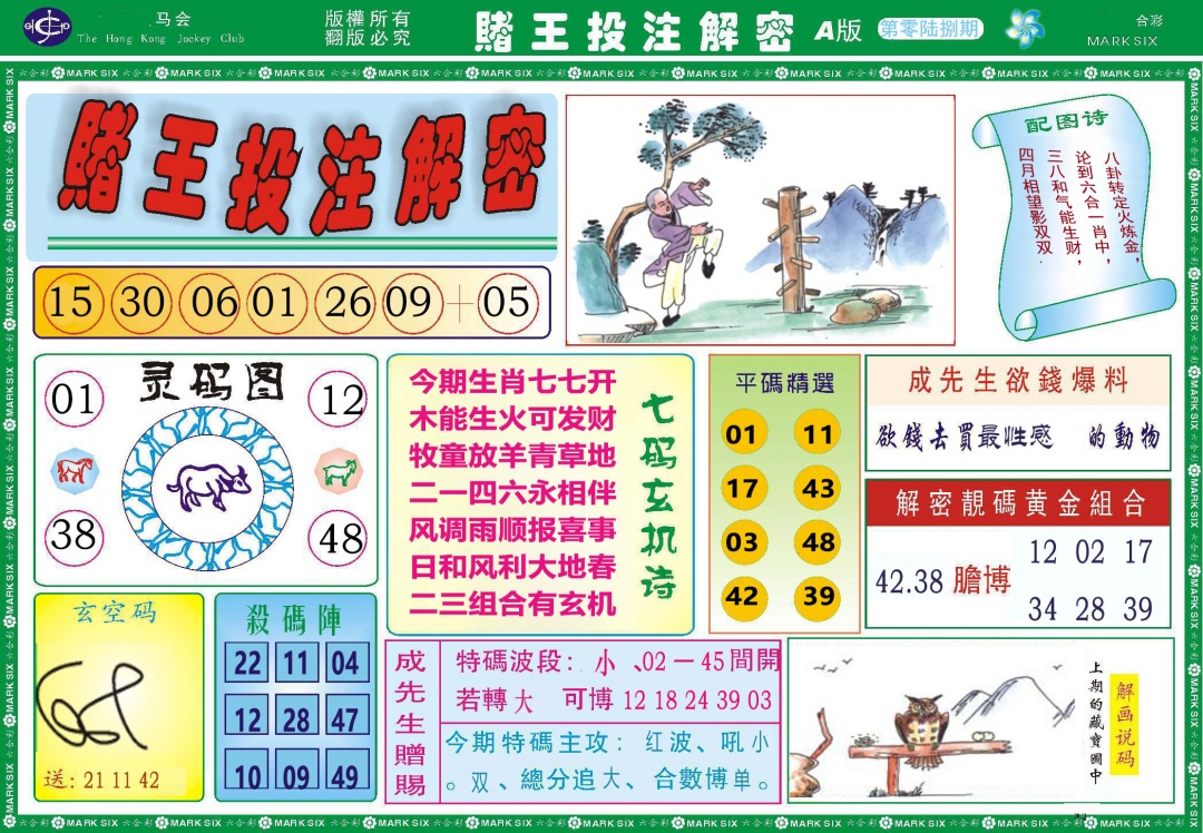 068期赌王投注解密[图]