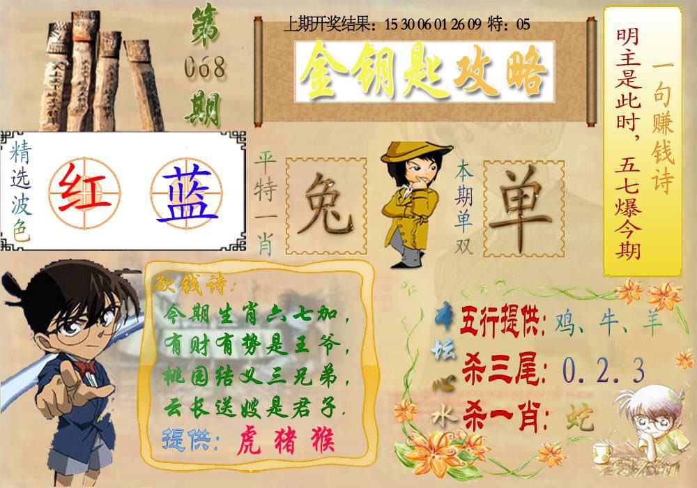 068期《金钥匙攻略》[图]