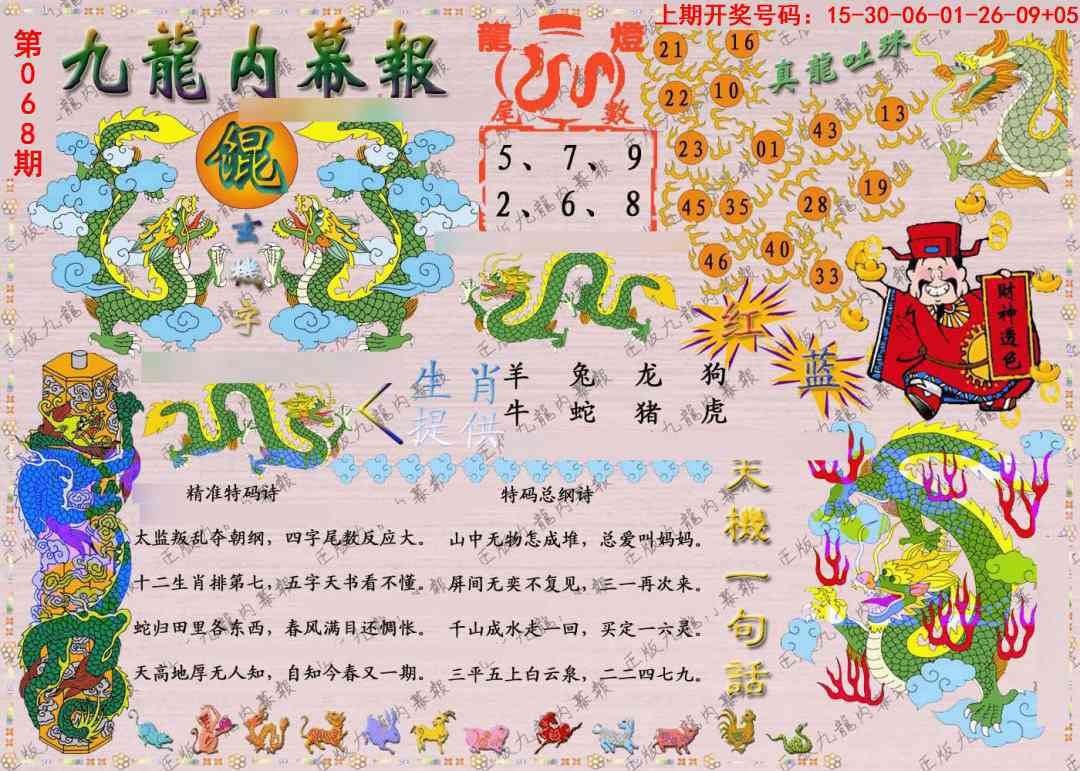 068期正版九龙内幕报[图]
