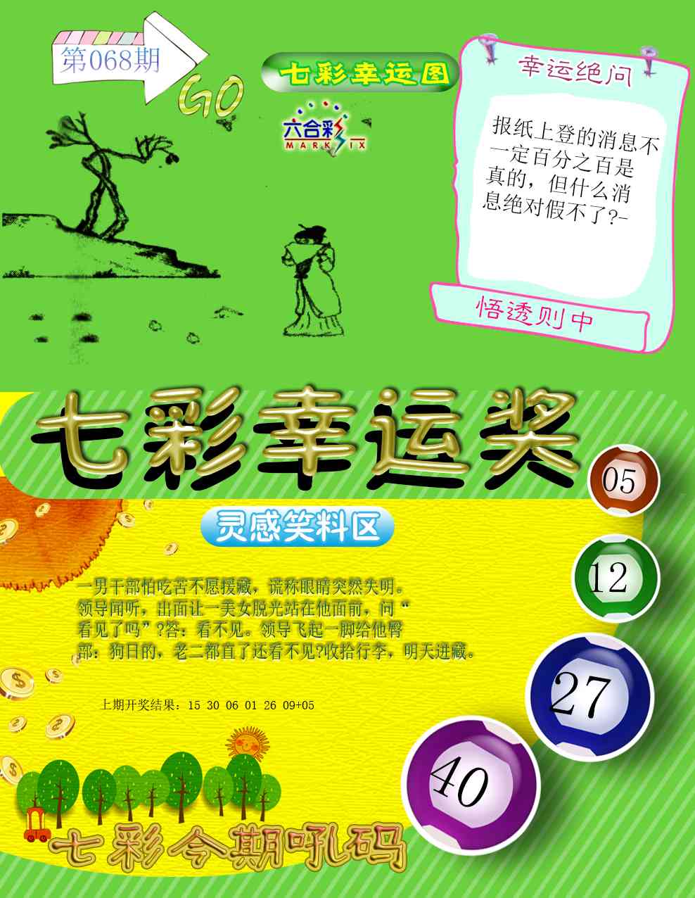 068期七彩幸运奖[图]