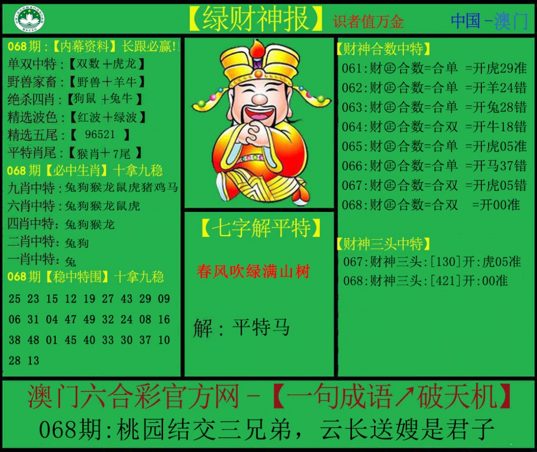 068期绿财神[图]