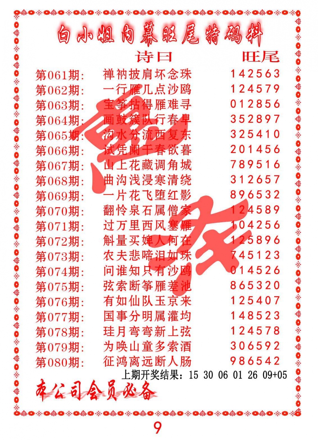 068期内幕旺尾特码料[图]