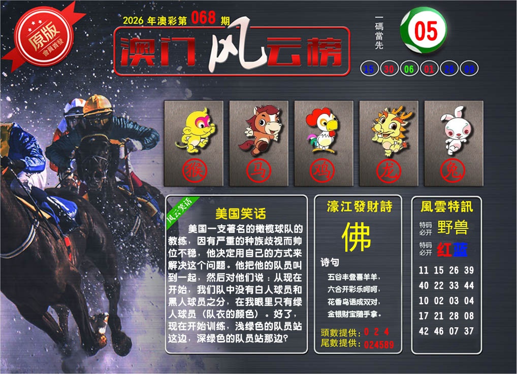 068期澳门风云榜[图]