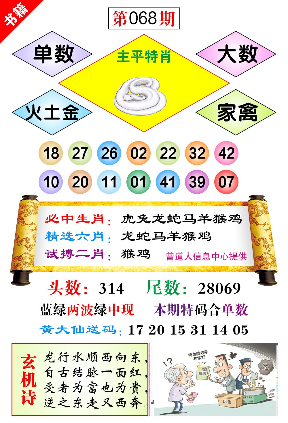 068期澳门济公十八码[图]