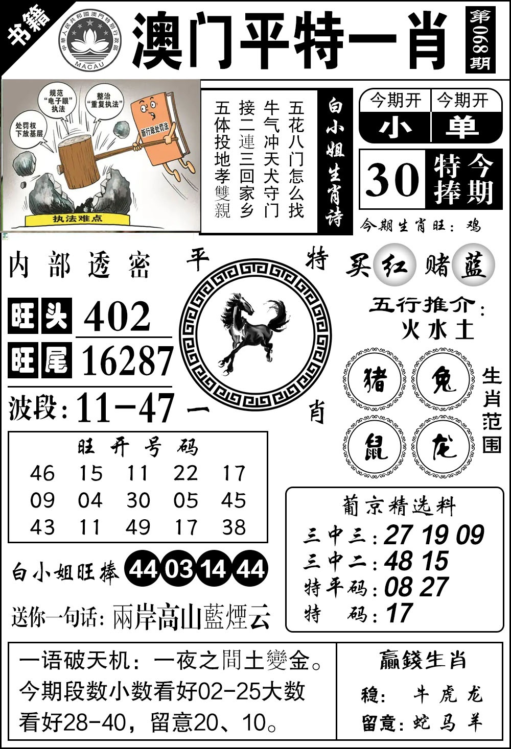 068期澳门内部透密[图]