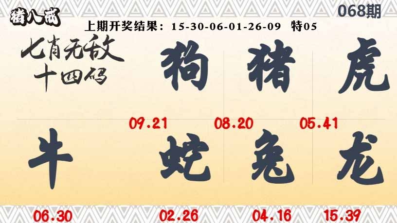 068期七肖无敌14码[图]
